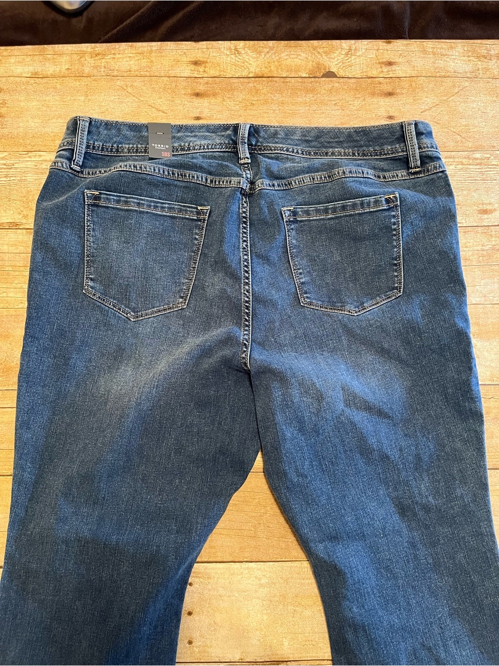 Torrid Luxe Slim Boot Super Stretch Jeans Mid-Rise Downpour Size 18 Short NWT - Picture 5 of 6